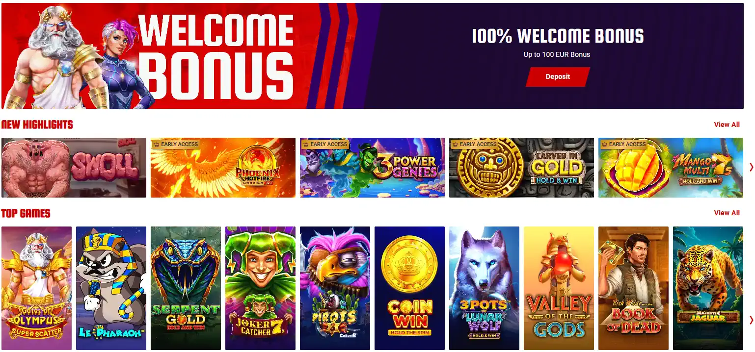 Banner bonus sambutan 55Bet dan slot kasino unggulan.